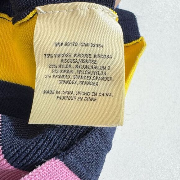 Maeve Midi Skirt Womens Small Blue Rainbow Pleated Contrast Classic Career - Picture 4 of 9